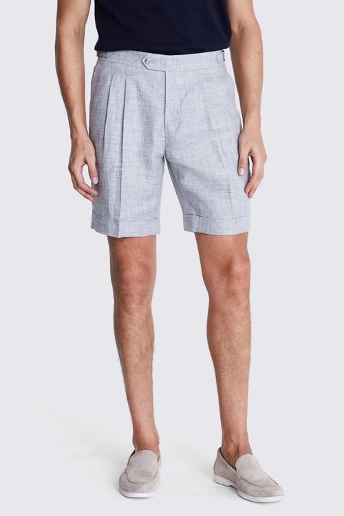 Light Grey Linen Shorts