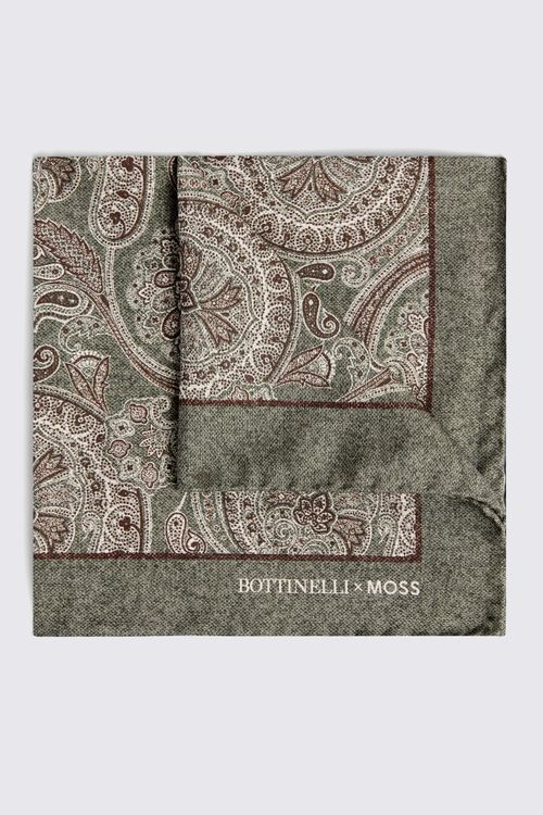 Bottinelli Sage Silk Paisley...