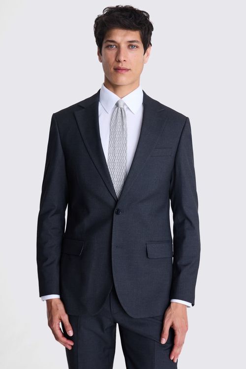 Tailored Fit Charcoal Stretch...