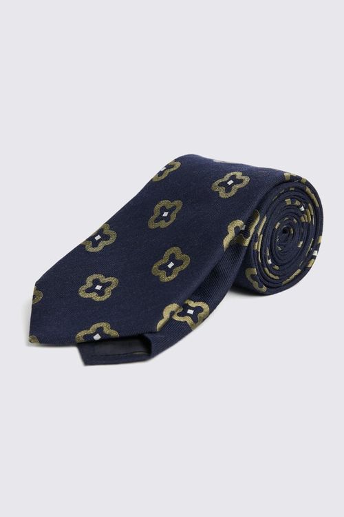 Bottinelli Navy & Green Floral Tie