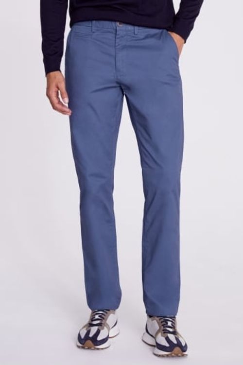 Tailored Fit Blue Stretch...