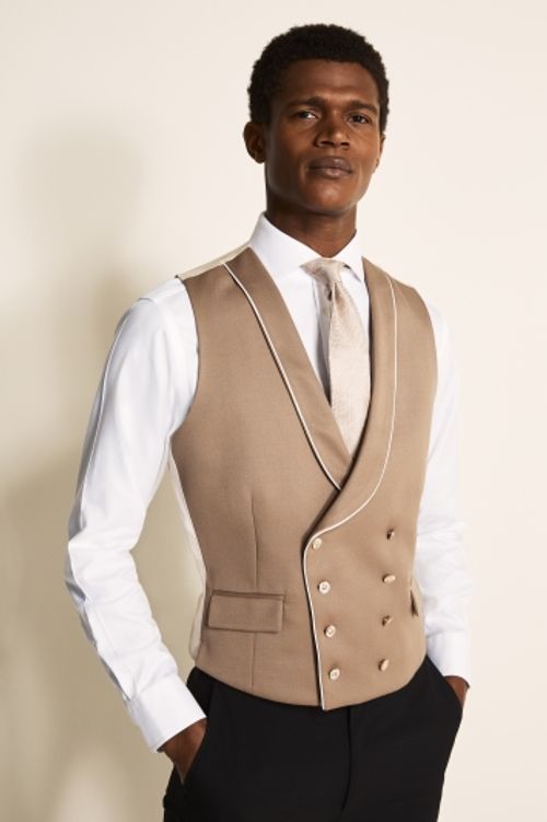 Tailored Fit Brown Waistcoat