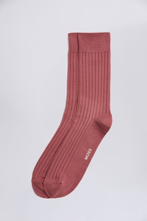 Rose Pink Fine Ribbed Socks