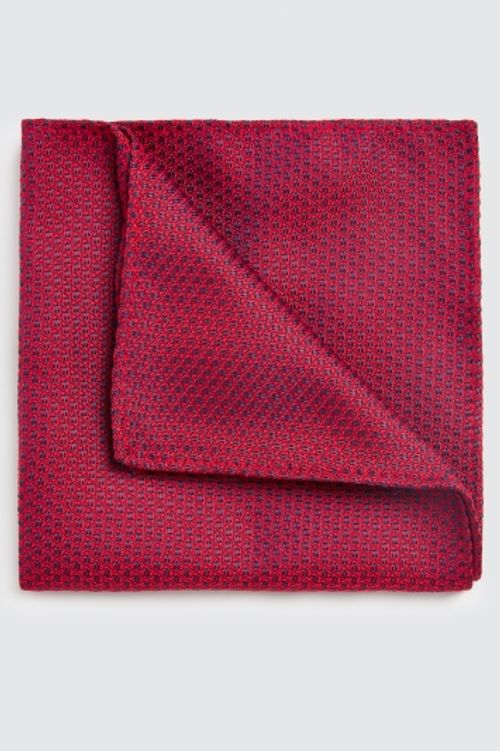 Red Textured Pocket Square