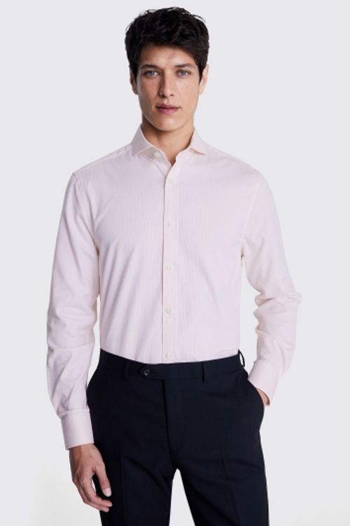 Tailored Fit Pink Dobby Shirt