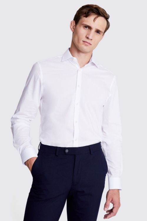 Slim Fit White Stretch...