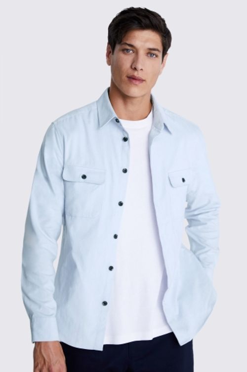 Light Blue Corduroy Overshirt