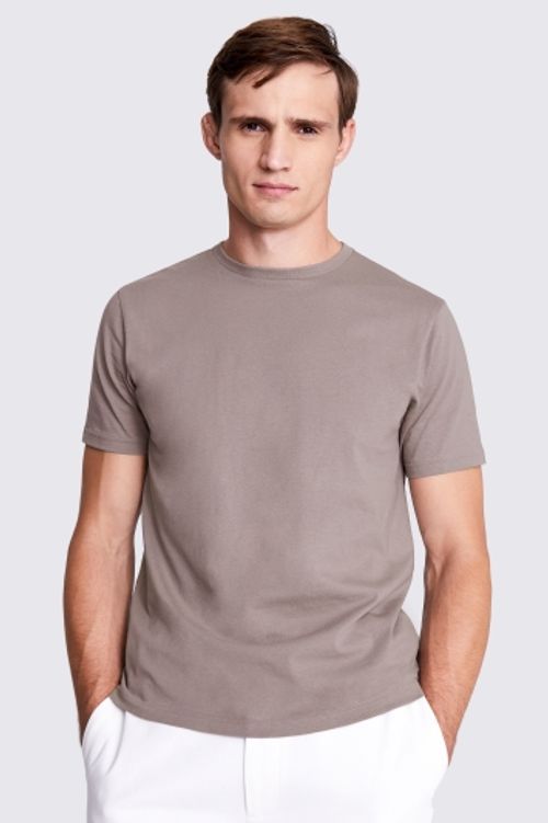 Dark Taupe Crew-Neck T-Shirt