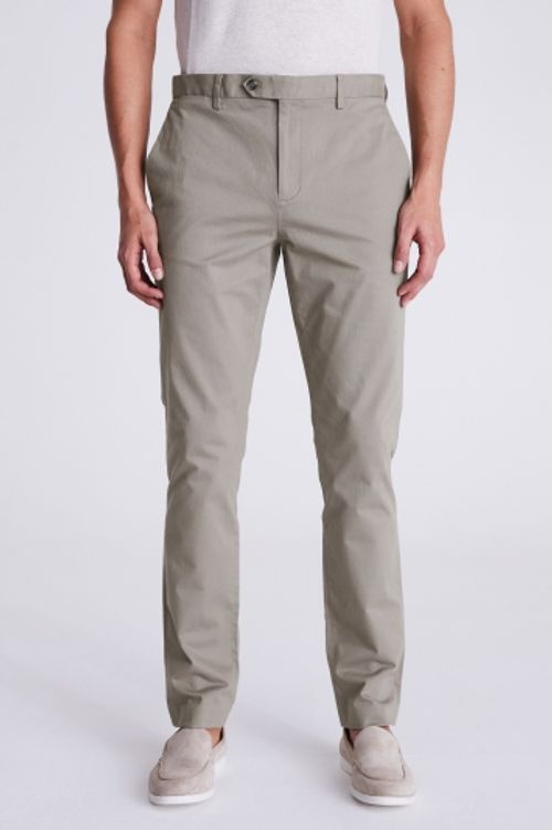 Slim Fit Dark Taupe Stretch...