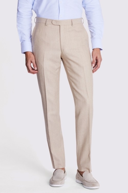 Tailored Fit Camel Twill...