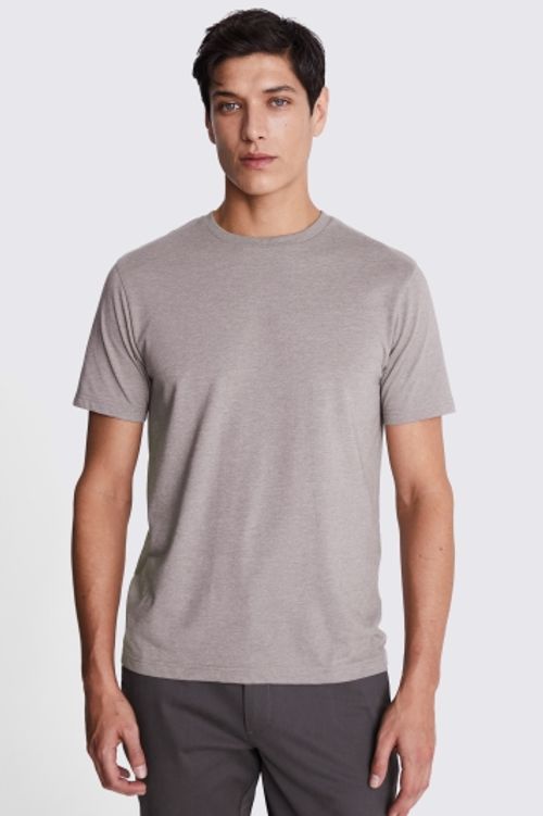 Taupe Melange Crew-Neck...