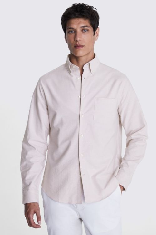 Rose Taupe Washed Oxford Shirt