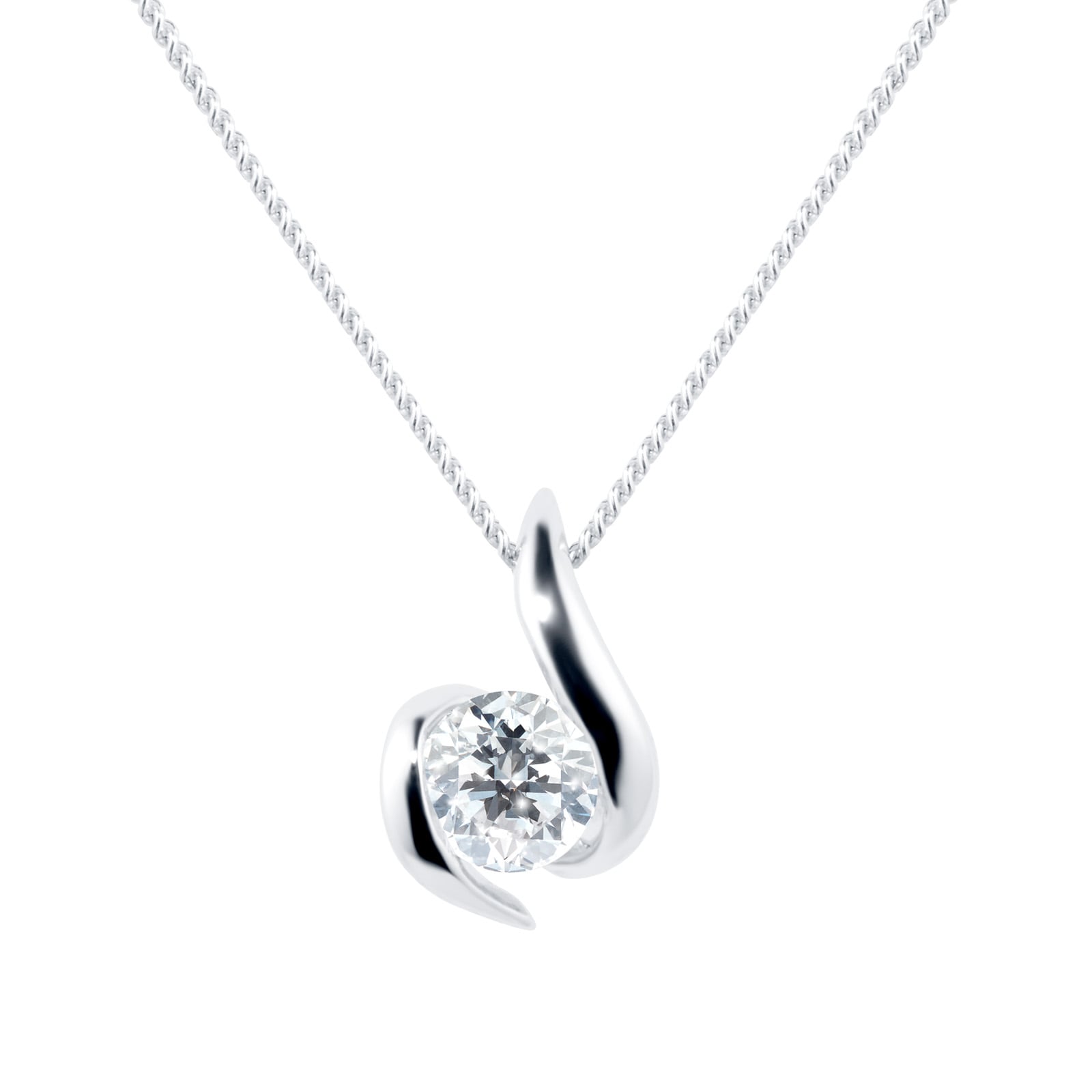 9ct White Gold 0.15ct Wrapped In Love 