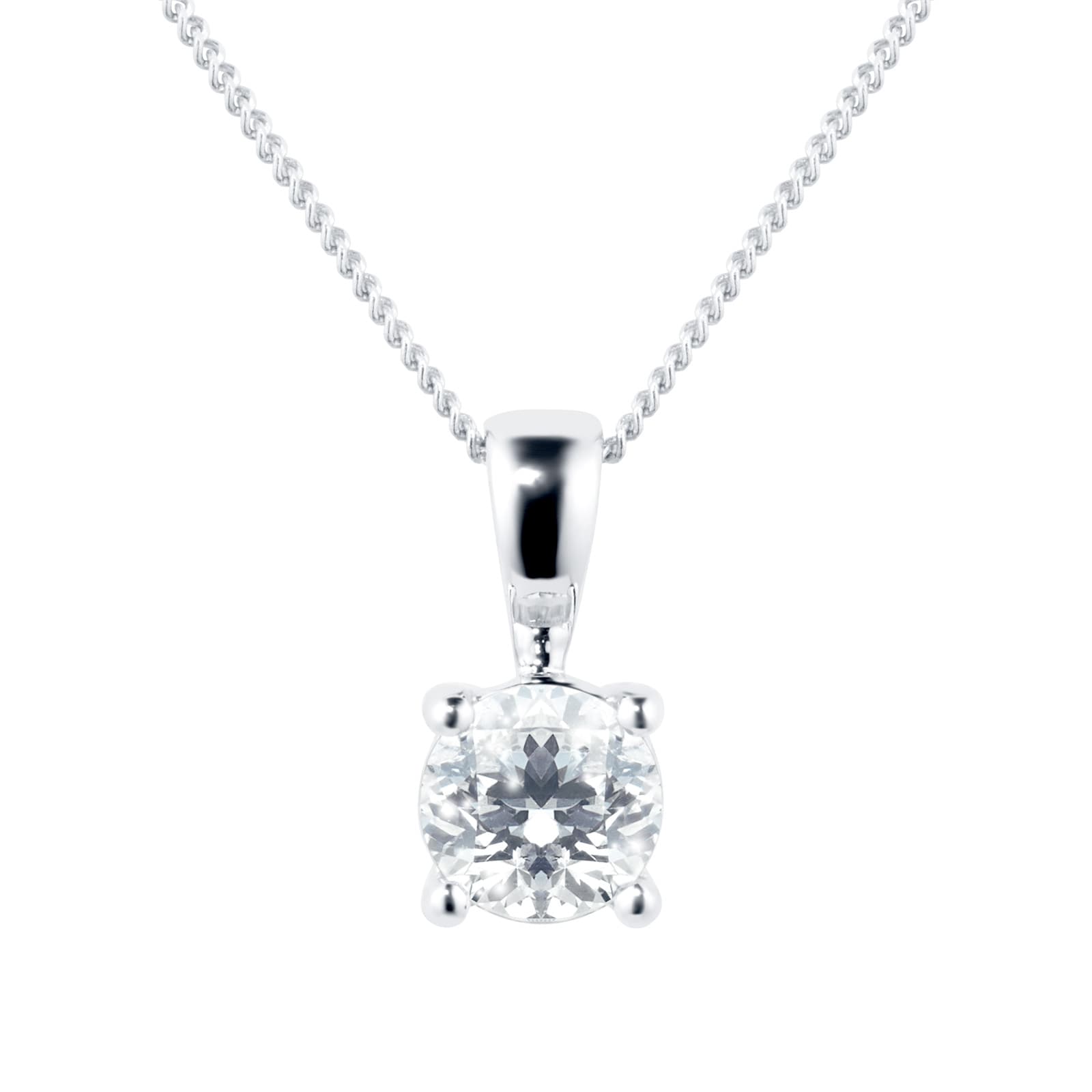 18ct White Gold 0.65cttw Solitaire Goldsmiths Brightest Diamond