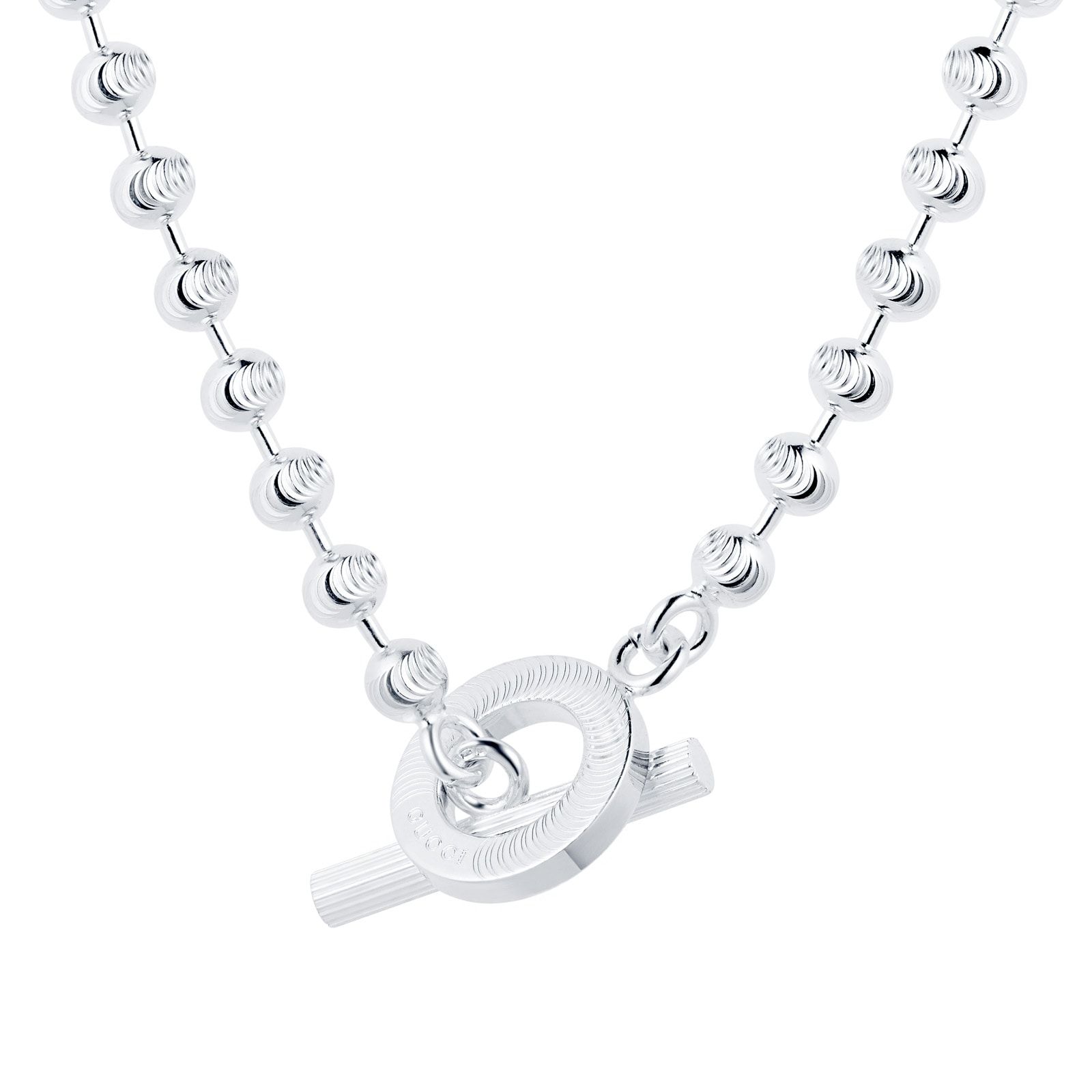 Gucci Sterling Silver Interlocking G Boule Bracelet | REEDS Jewelers