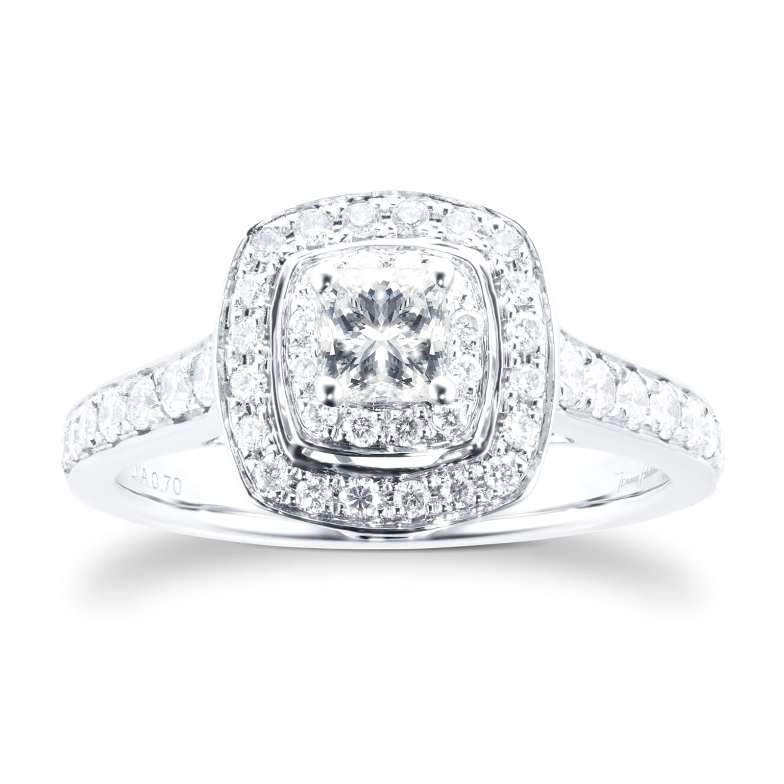 Jenny Packham Esme Oval Lab Grown Diamond Engagement Ring in Platinum -  Default Title - The Official Jenny Packham Website
