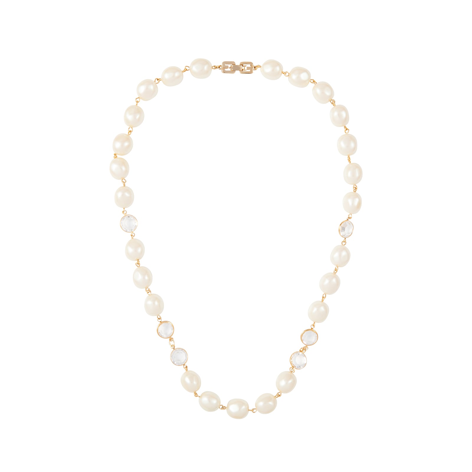 Givenchy Pearl Necklace With Encrusted Magnetic Dazzling Clasp #1760413 |  Auctionninja.com