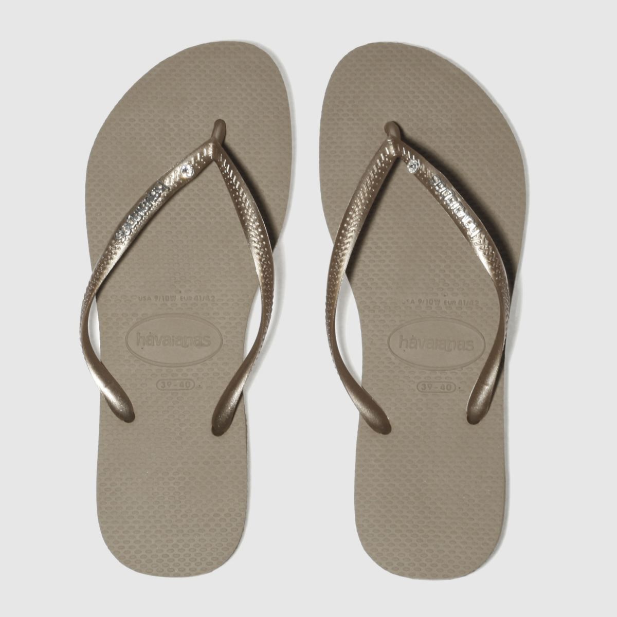 women's rose gold flip flops