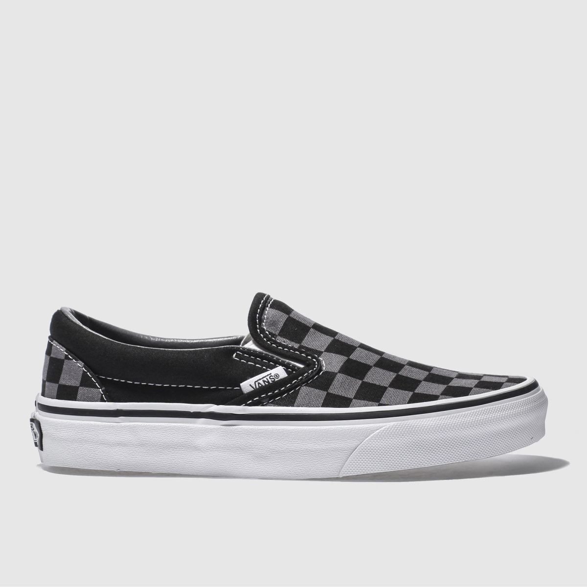 Vans grey store and white checkered