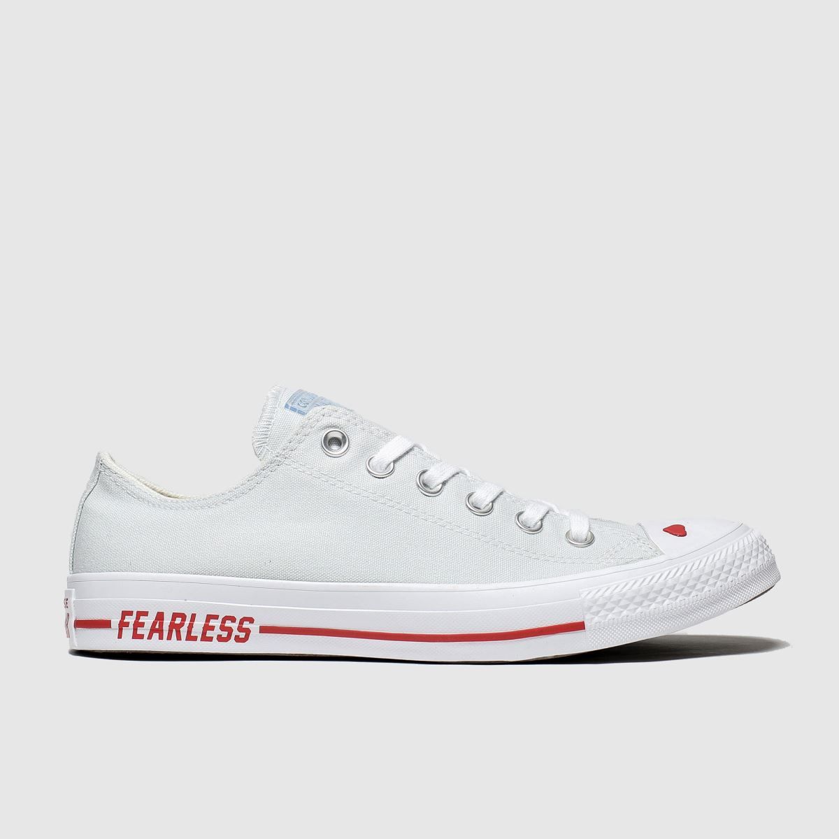 Converse Grey Coral Canvas Ox Trainers 