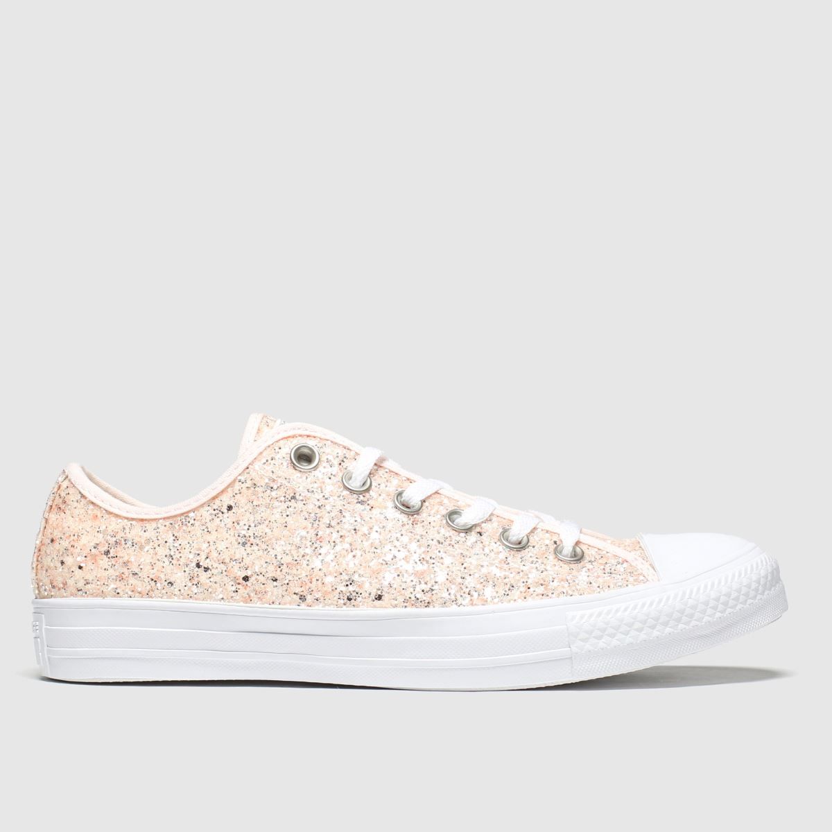 pale pink big eyelets glitter ox trainers