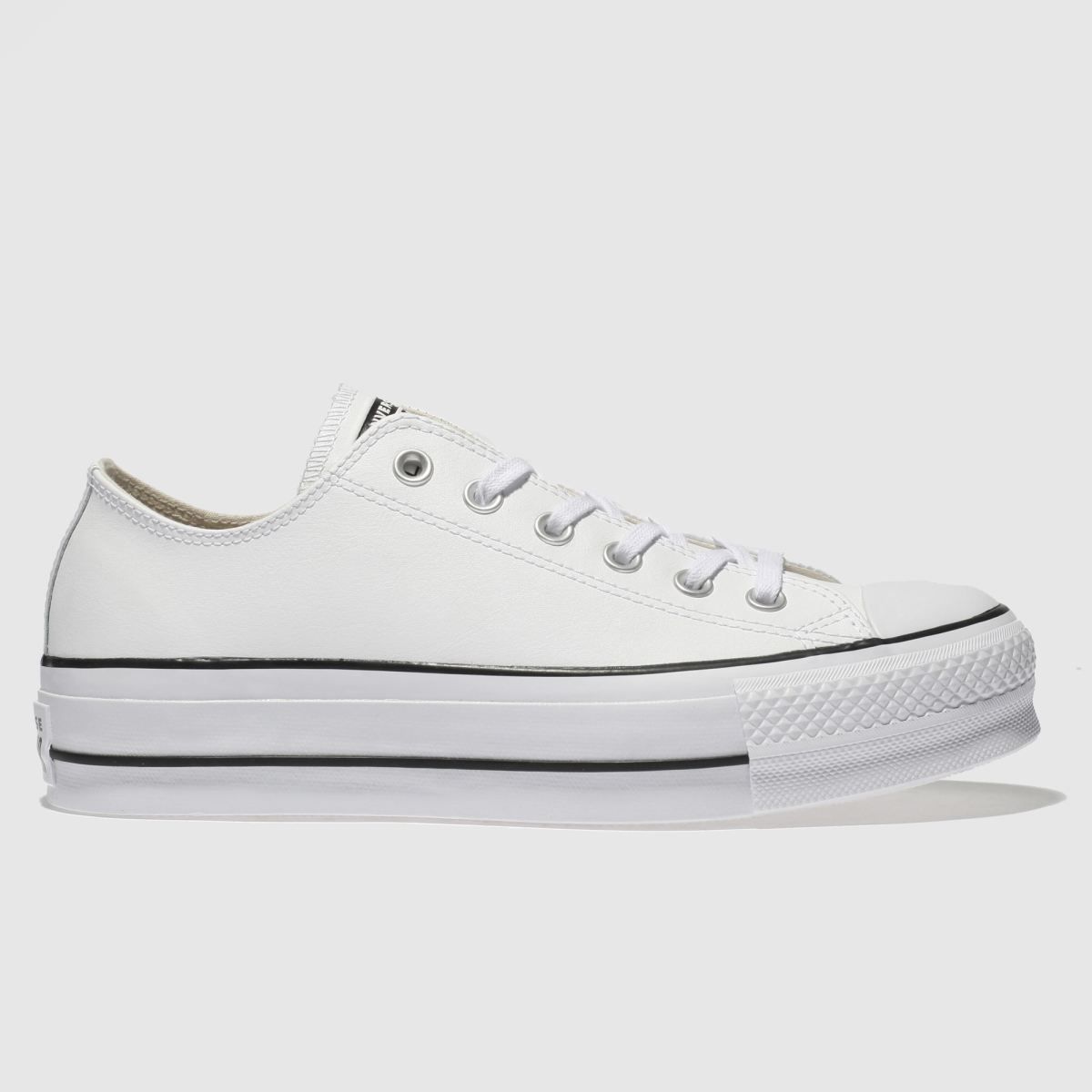 converse white ox lift platform patent trainers