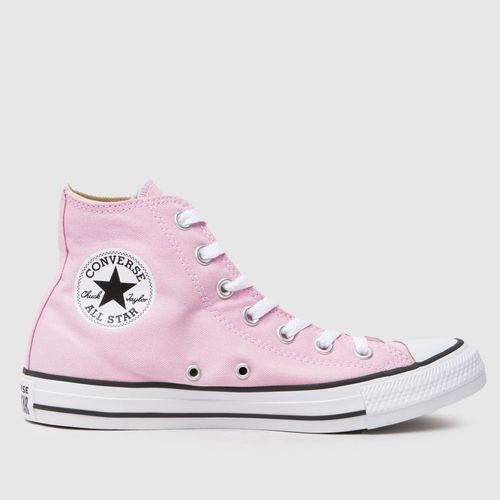 Converse all star hi trainers in pale pink