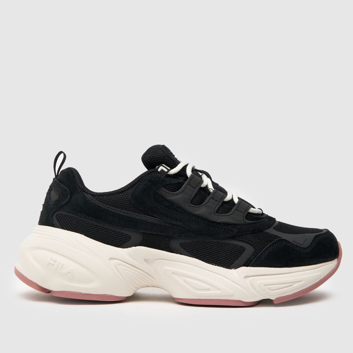 black junior fila trainers