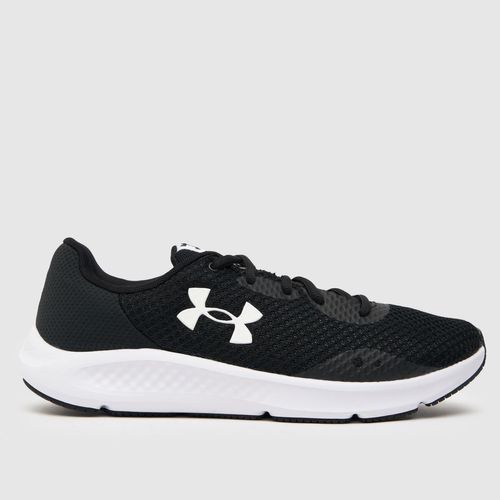 Under Armour Charged Pursuit 3 trainers in black and white