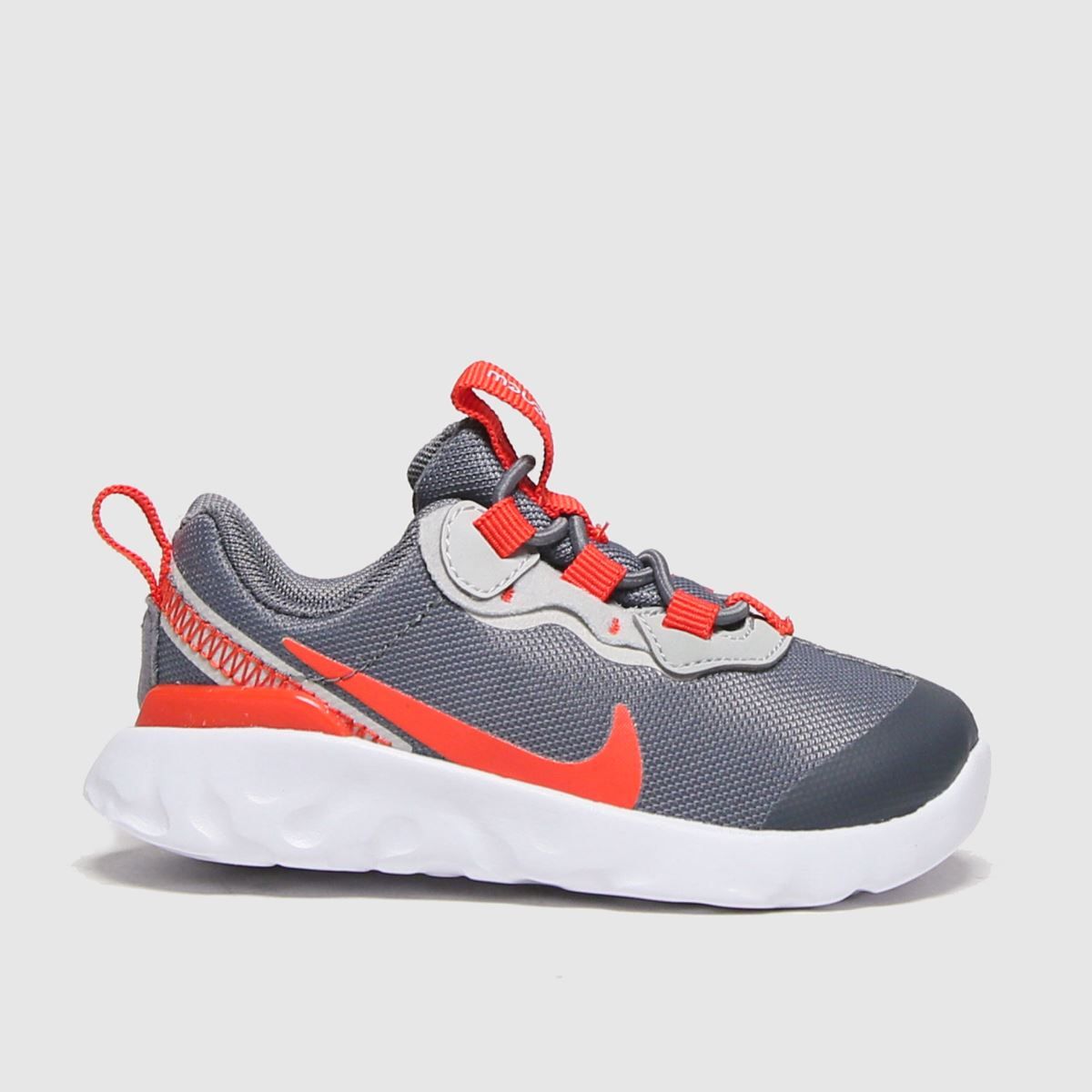 react element 55 white pink and orange trainers