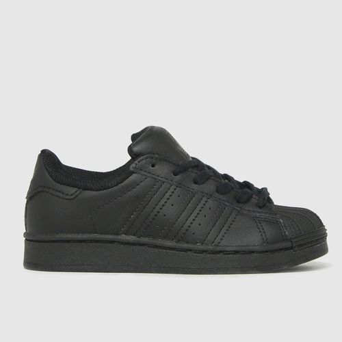 adidas black superstar Junior trainers