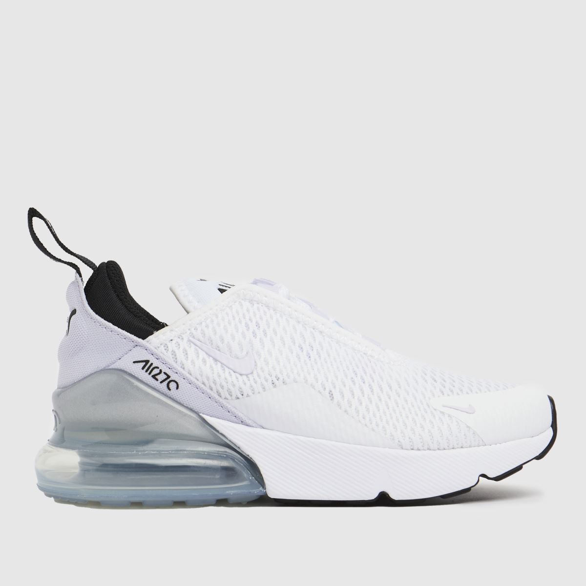 white & pink air max 270 knit trainers junior