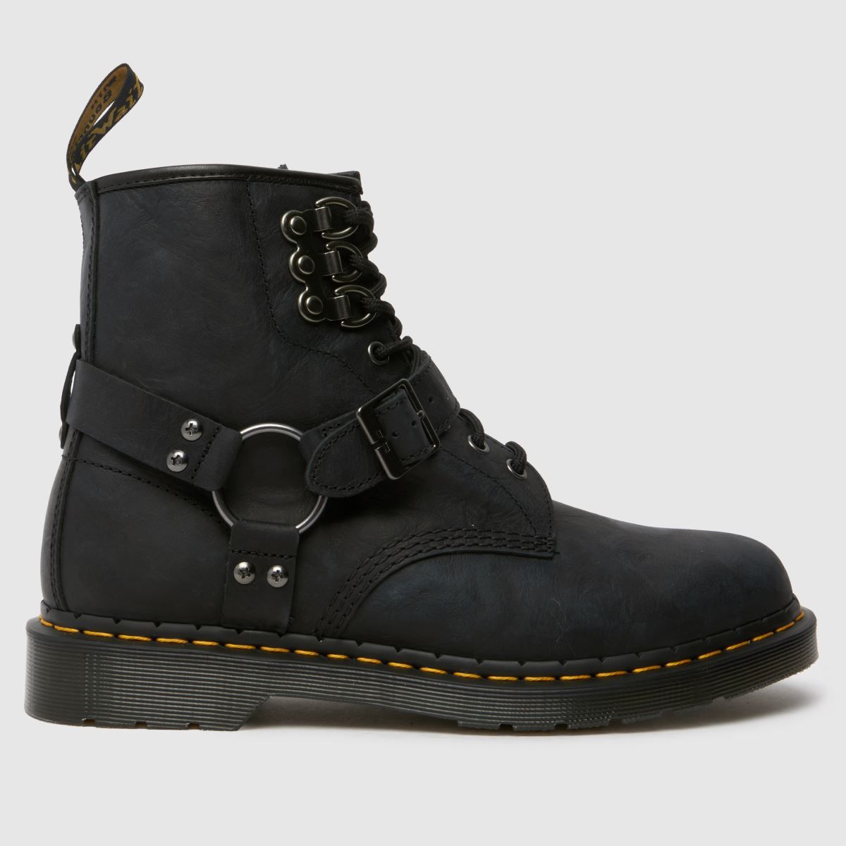 Dr martens black mariel flat shoes clearance