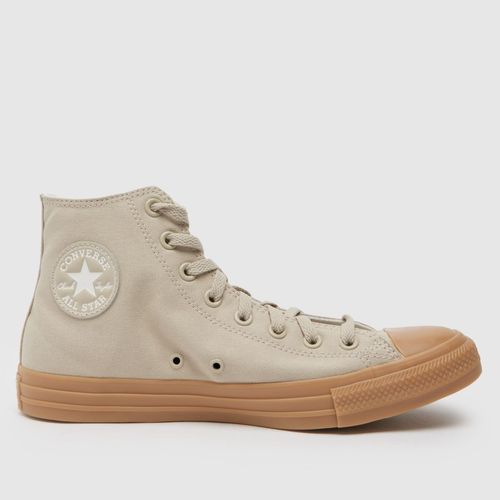 Converse all star hi trainers in beige