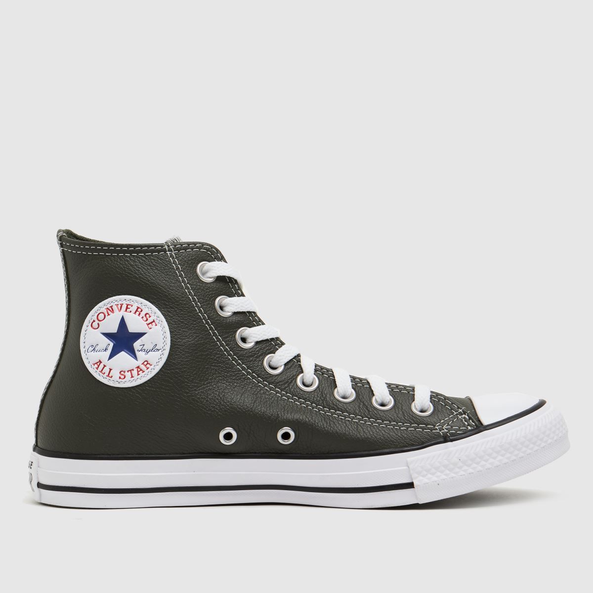 converse leather khaki
