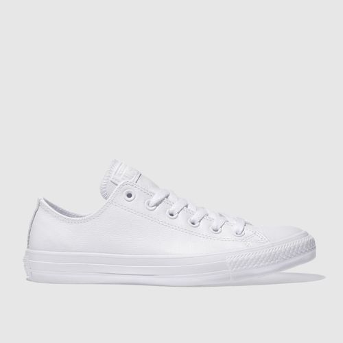 Converse all star leather mono ox trainers in white