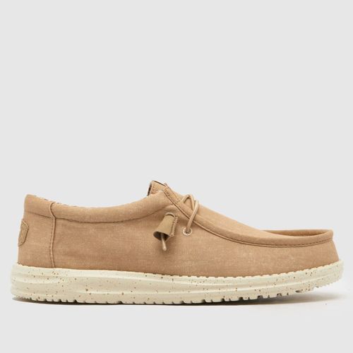 HEYDUDE wally trainers in tan