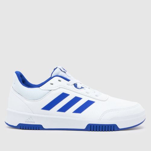 adidas white & blue tensaur...