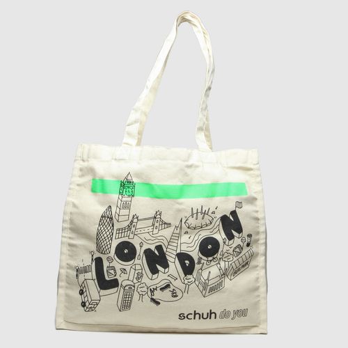 schuh beige london jute bag