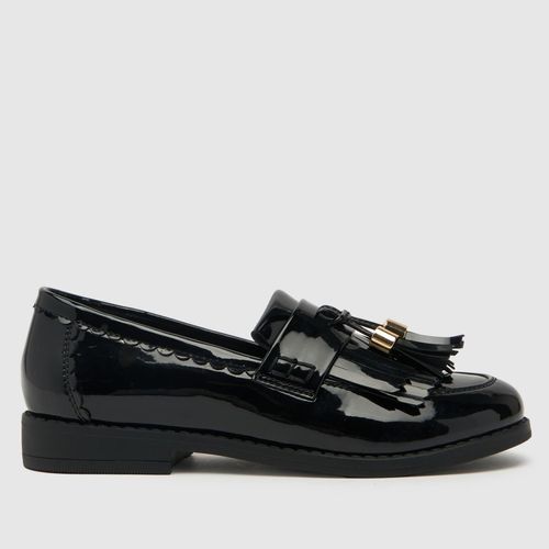 schuh black lacy loafer Girls...