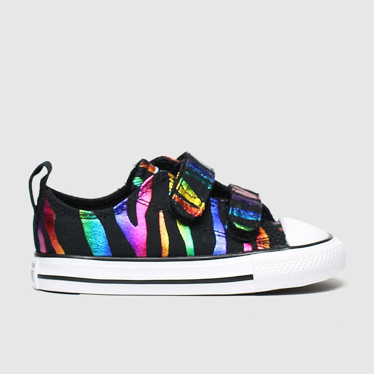 multi all star rainbow glitter ox trainers