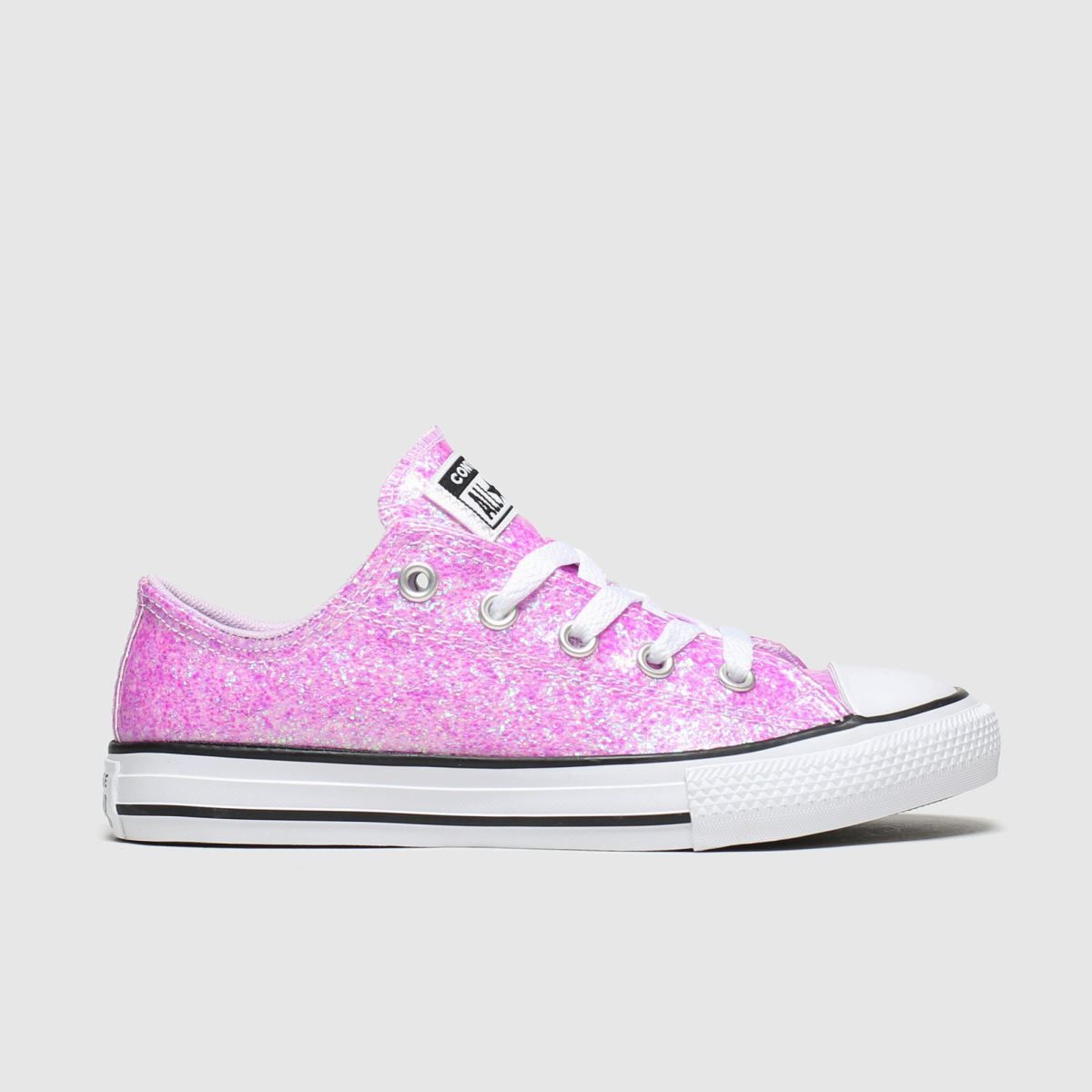 pale pink big eyelets glitter ox trainers
