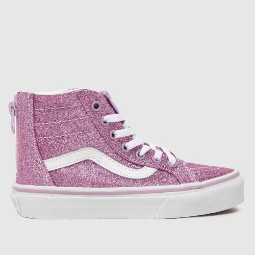 Vans pink sk8-hi zip glitter...