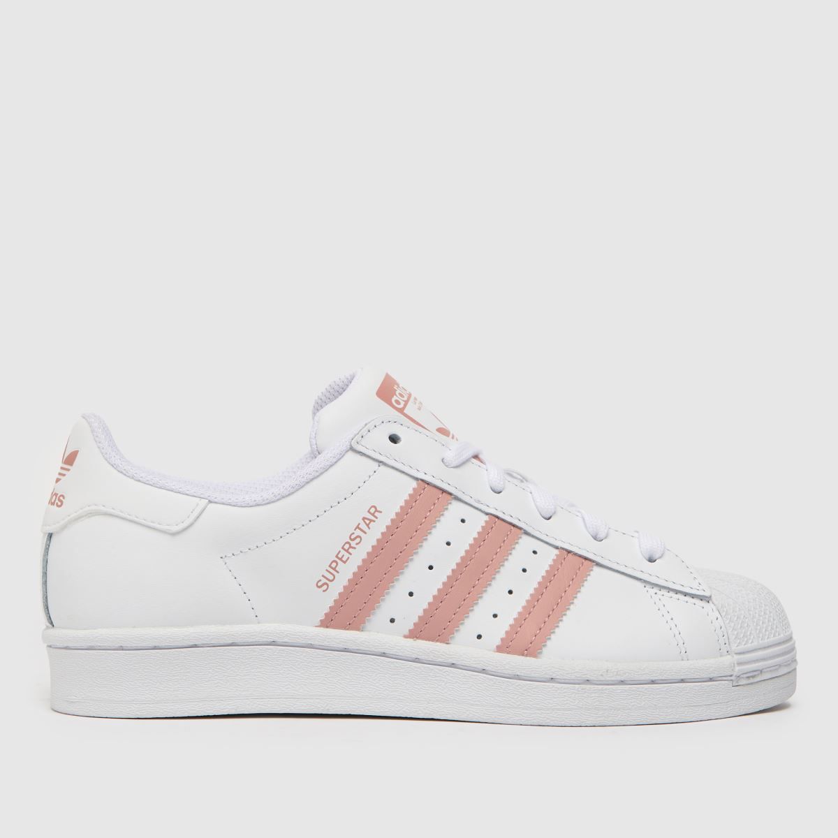 adidas white pink superstar Girls Youth Trainers 39.99