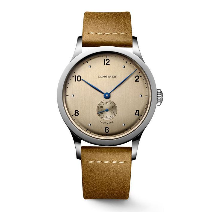 Longines Heritage 1945 Men s Brown Strap Watch Compare Cabot