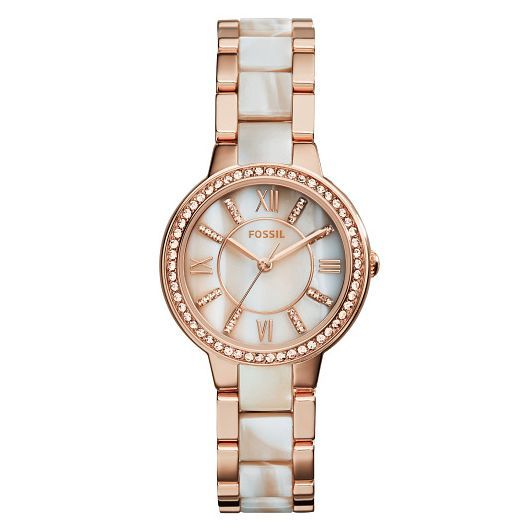 Fossil Virginia Ladies Two Colour Stone Set Bracelet Watch