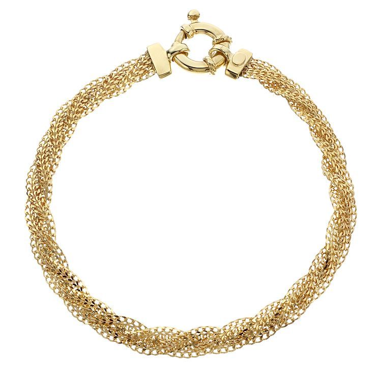 9ct Yellow Gold Twisted Mesh Bracelet Compare The Oracle Reading