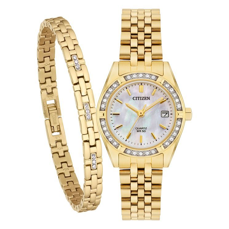 Citizen EcoDrive Mens Corso GoldTone Stainless Steel Bracelet Watch   Gold  iCuracaocom