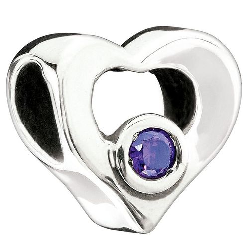 Chamilia purple heart bead