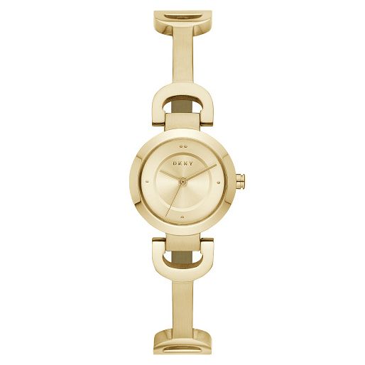 DKNY Ladies Reade Yellow Gold Plated Bracelet Watch Compare